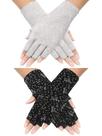 Luvas Sunblock Fingerless Maxdot para mulheres (2 pares)