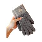 Luvas Unissex Quentes De Inverno Com Tela Sensível Ao Toque, Dedo Inteiro, Tricô Elástico De Lã,