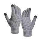 Luvas Unissex Quentes De Inverno Com Tela Sensível Ao Toque, Luvas De Dedo Inteiro Em Tricô Para