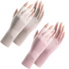 Luvas UTOWO Cool Ice Silk Fingerless para mulheres com protetor solar
