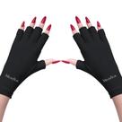 Luvas UV Shield MelodySusie para lâmpada de unhas de gel UPF50+ preta Luvas UV Shield MelodySusie para lâmpada de unhas de gel UPF50+ preta