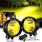 Luz Antiniebla Auxbeam LED Ámbar Redonda 4 pulgadas 72W Offroad 2 Piezas Luz Antiniebla Auxbeam LED Ámbar Redonda 4 pulgadas 72W Offroad 2 Piezas