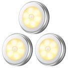 Luz com sensor de movimento AMIR atualizada de 8 cm, pacote com 3 unidades, alimentada por bateria Luz com sensor de movimento AMIR atualizada de 8 cm, pacote com 3 unidades, alimentada por bateria