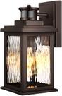 Luz con sensor de movimiento para exterior VIANIS, bronce aceitado, impermeable