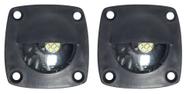 Luz Cortesia Preta Embutir Led Branco 12v Barco Lancha Kit 2