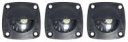 Luz Cortesia Preta Embutir Led Branco 12v Barco Lancha Kit 3