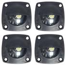 Luz Cortesia Preta Embutir Led Branco 12v Barco Lancha Kit 4