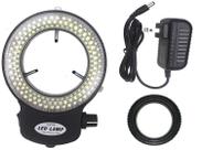Luz de anel Bikani LED-144-ZK preta para microscópio estéreo