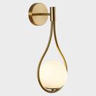 Luz de arandela de parede Fulesi Globe Glass Gold Mid Century Modern