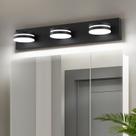 Luz de banheiro Bicrink 24" preta fosca LED regulável