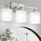 Luz de banheiro Dekang 18 cm 3 luzes de níquel escovado 120V
