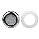 Luz de Cabine 4 LED's Vermelhos 12v Moldura Branca e Cromada