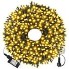 Luz de cadena XTF2015 102 m 1000 LED impermeable 8 modos blanco cálido
