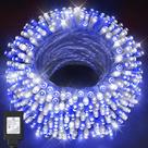 Luz de corda KNONEW 500 LED 60m azul branca impermeável