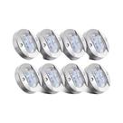 Luz De Cortesia Redonda Marítima Branca Azul À Prova d'Água 6LED 12V Para Cabine E Convés De Barco