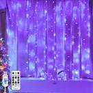 Luz de cortina SINAMER 200 LED 200x200cm Roxa USB
