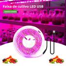 Luz De Cultivo LED De Espectro Completo USB De 0,5m a 5m Com Chip 2835, Lâmpada Fitossintética Para