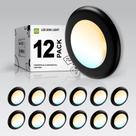 Luz de disco LED ASD 6" 15W 2700K-5000K regulável, pacote com 12