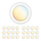 Luz de disco LED Parmida 5/6" regulável 5CCT 15W 110V, pacote com 24