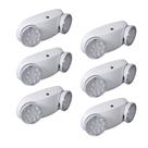 Luz de emergência CM MZY 2 cabeças de LED ajustáveis 120-277V, pacote com 6