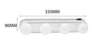 Luz De Espelho Camarim Led 4 Lampadas Portátil Maquiagem