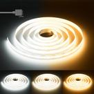 Luz de faixa LED PAUTIX COB branca CCT ajustável 5m 3200LEDs 24V