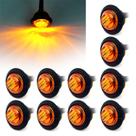 Luz de folga LED FXC 10x 3/4 redonda para trailer de caminhão, carro e ônibus