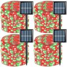 Luz de hadas solar QITONG 4 paquetes rojo/verde 10 m 100 LED