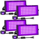 Luz de inundação Blacklight YAYIT 50W IP66 à prova d'água, pacote com 4