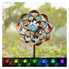 Luz de jardim Wind Spinner Cyan Oasis Solar Metal 33x188 cm