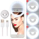 Luz De Led Mini Clip Ring De Selfi Para Celular Vídeos Fotos