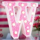 Luz de Letras LED con Brillo Rosa Elnsivo a Pilas