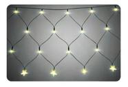 Luz de Natal Cascata 160 Lâmpadas LED Branco 8F Fio Verde Estrela 127V 6,0 Mts