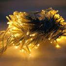 Luz de Natal Cortina 500 Lâmpadas LED Warm 10 Funções Fio Branco Bivolt 3x2,5m Bivolt