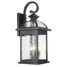 Luz de Pared Exterior Darkaway 66 cm con Vidrio Ondulado y Base E12