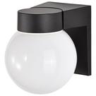 Luz de parede exterior Nuvo SF77/140 Black White Globe