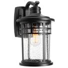 Luz de parede externa Darkaway 38cm Black Seed Glass