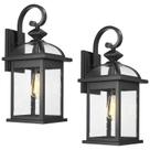Luz de parede externa Darkaway 56 cm, vidro semeado à prova d'água, 2 unidades