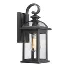Luz de parede externa Darkaway Matte Black Waterproof Seed Glass