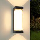 Luz de parede externa DUGWRY 24W preta IP65 impermeável 3000LM