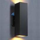 Luz de parede externa SHIMR Dusk to Dawn Matte Black 30cm