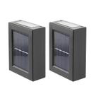 Luz de parede solar para cima e para baixo Glow Wall Light Lâmpada de jardim ao ar livre à prova d'água 2pcs