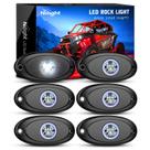 Luz de Pedras LED Nilight 6PCS Branca à Prova d'Água para Exterior