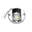 Luz de Popa Circular Cromada LED 12v Cor Branca Barco Lancha