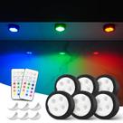 Luz de pressão LED Puck Lights swesara com controle remoto operado por bateria