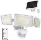 Luz de segurança solar Ensenior 1800LM 270 3 cabeças LED IP65 Luz de segurança solar Ensenior 1800LM 270 3 cabeças LED IP65