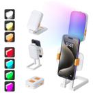 Luz de selfie portátil com suporte de telefone para iPhone