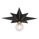 Luz de teto Airposta 16cm Industrial Black Metal Star