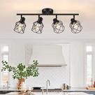 Luz de teto Baocuz Gaiola de metal ajustável de 4 luzes