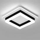 Luz de teto CANEOE Square 24W preta 24x24x7cm 110V